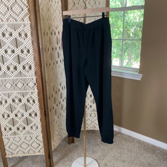 EZ by Nina Leonard black joggers‎ NWT size large - Picture 2 of 9